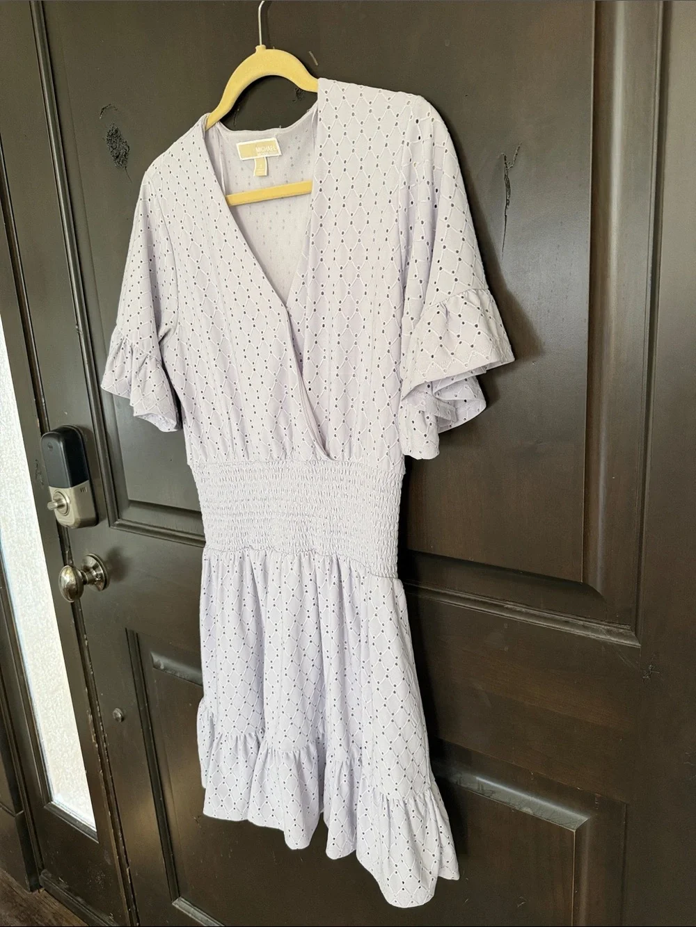 Michael Kors Lavender Eyelet Ruffle Dress in Light Lavender Size Small